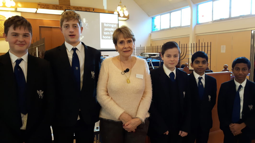 Annick Lever at Kingston Liberal Synagogue Holocaust Memorial Day education project