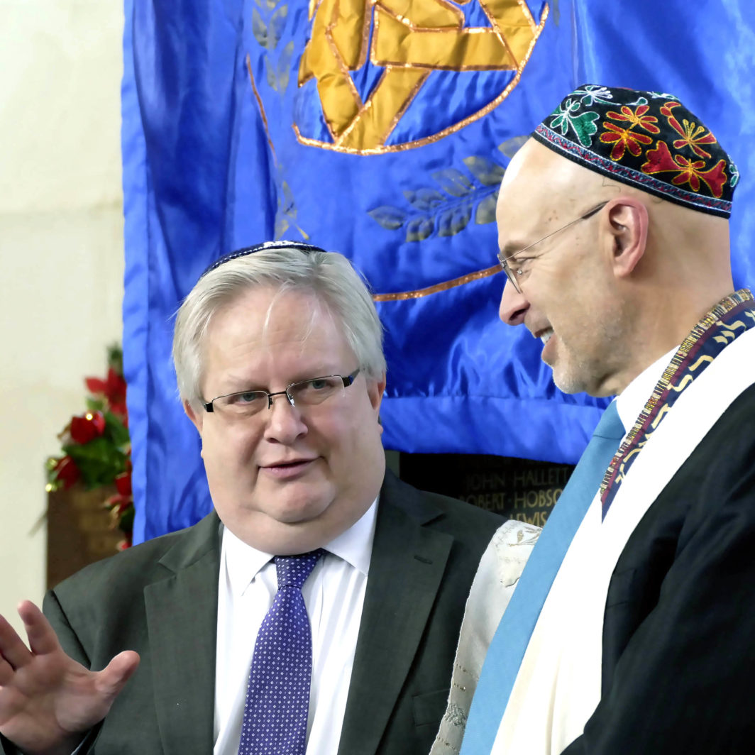 Rabbi Cantor Gershon Silins inducted by Rabbi Danny Rich in Norwich