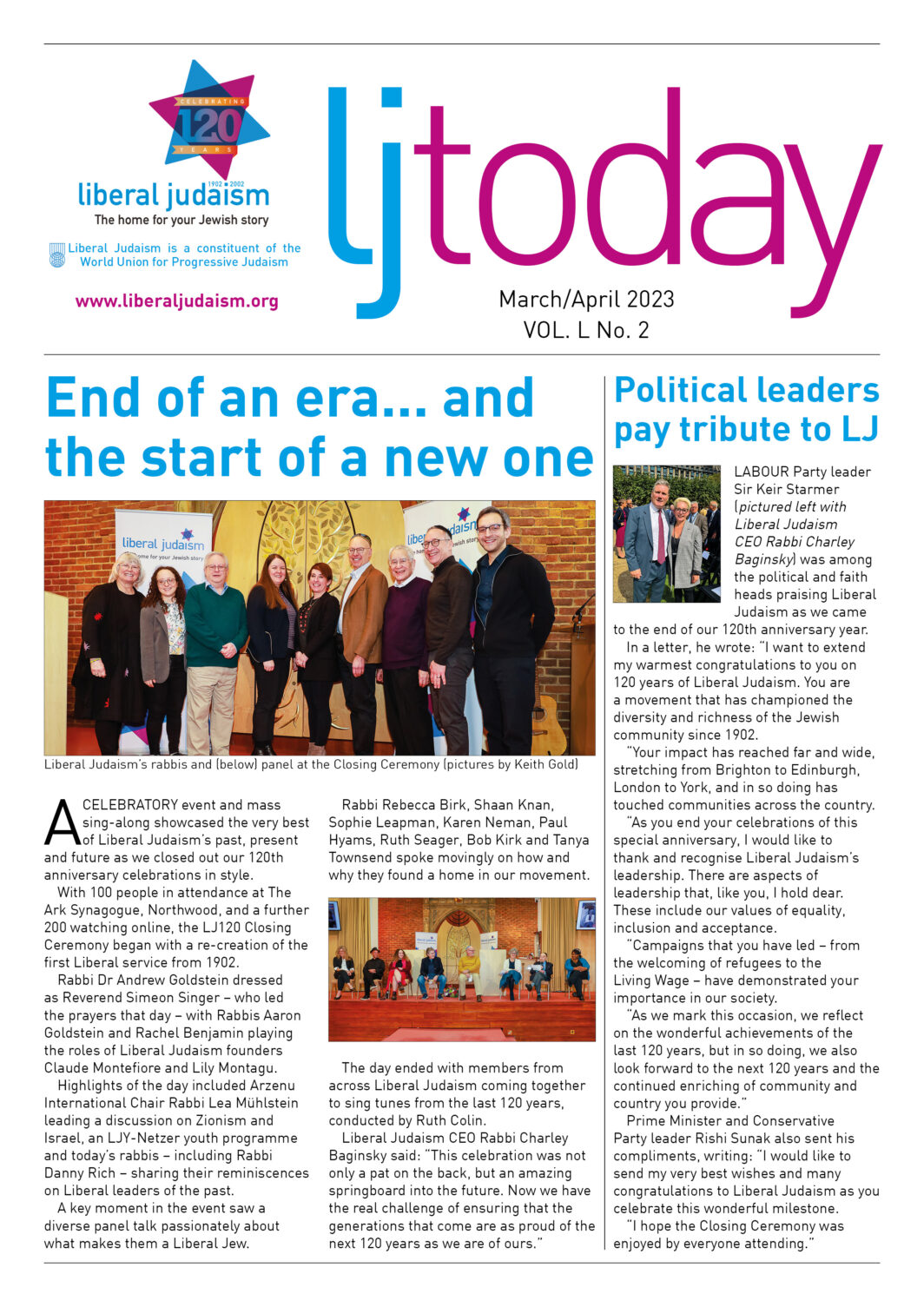 LJ Today March April Front Page
