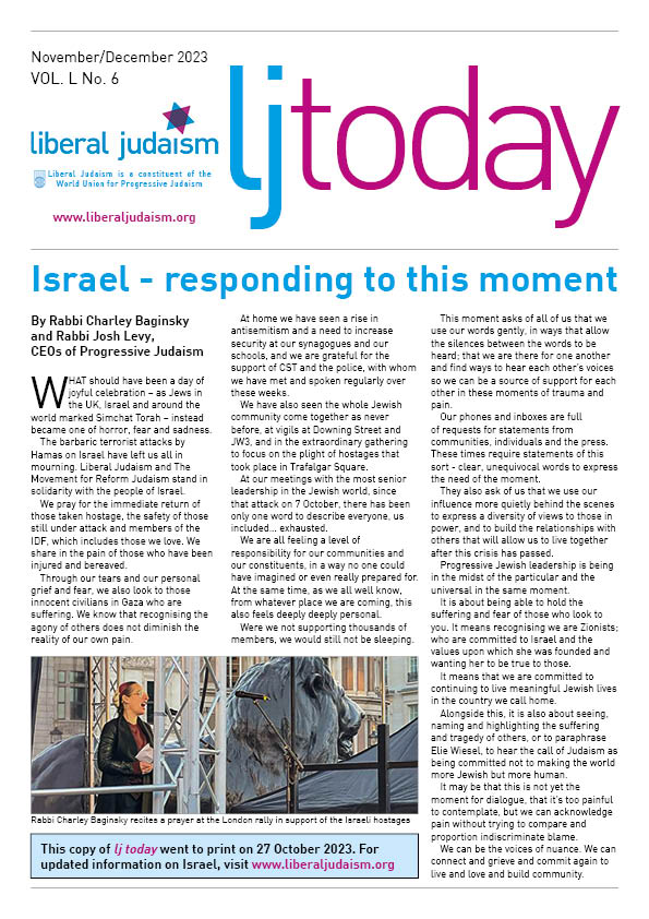 LJ Today Nov Dec 2023 front page