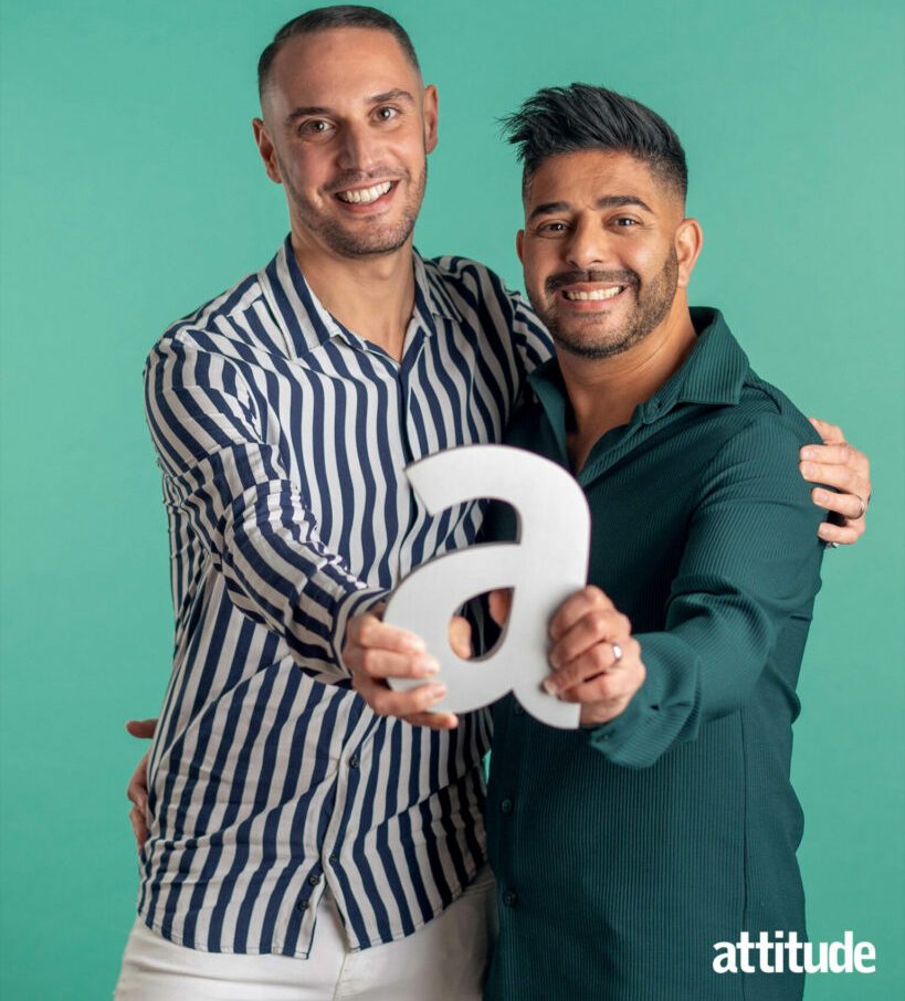 Adam and Ali with their Pride Award