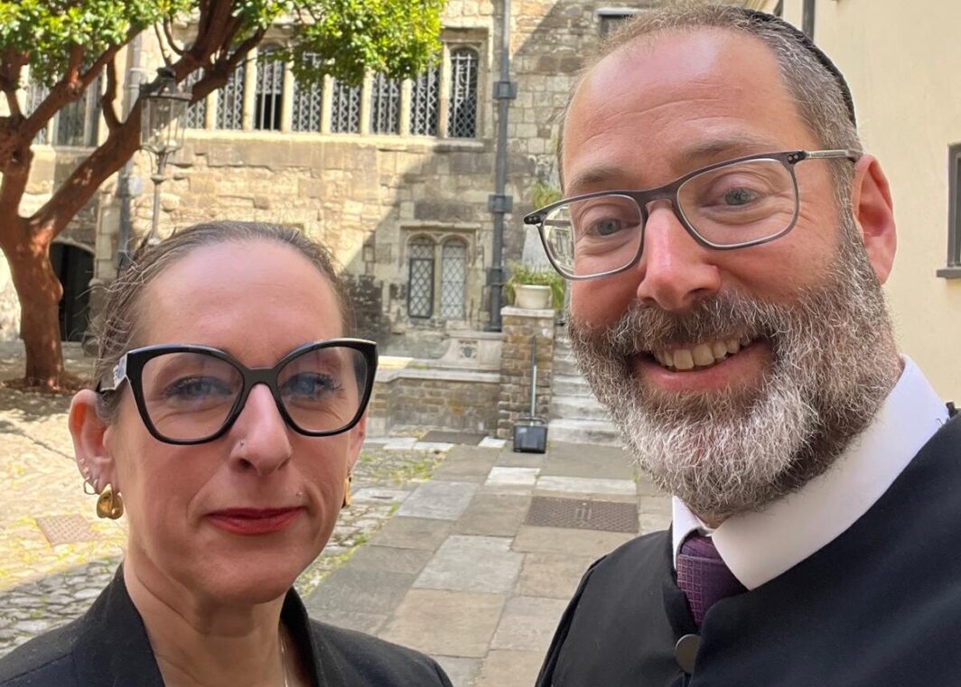 Rabbi Charley Baginsky and Josh Levy at Westminster Abbey