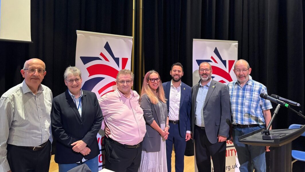 Rabbi Josh Levy and Rabbi Charley Baginsky with Board of Deputies leaders